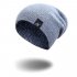 Baggy Beanies Winter Cap Outdoor Bonnet Skiing Hat Soft Knitted Hat for Man and Woman light grey