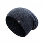Baggy <span style='color:#F7840C'>Beanies</span> Winter Cap Outdoor Bonnet Skiing <span style='color:#F7840C'>Hat</span> Soft Knitted <span style='color:#F7840C'>Hat</span> for Man and Woman Dark gray