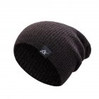 Baggy <span style='color:#F7840C'>Beanies</span> Winter Cap Outdoor Bonnet Skiing <span style='color:#F7840C'>Hat</span> Soft Knitted <span style='color:#F7840C'>Hat</span> for Man and Woman Brown