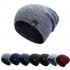 Baggy Beanies Winter Cap Outdoor Bonnet Skiing Hat Soft Knitted Hat for Man and Woman Dark gray