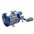 Baitcaster Reel with Oversized Handle Blue Left Hand