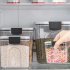 Baking Storage Set With Hinge Lids Measurement Markers Clear Baking Containers Airtight Flip Over Kitchen Storage Box For Pantry Kitchen Dry Food 1300ml medium 
