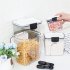 Baking Storage Set With Hinge Lids Measurement Markers Clear Baking Containers Airtight Flip Over Kitchen Storage Box For Pantry Kitchen Dry Food 1300ml medium 