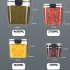 Baking Storage Set With Hinge Lids Measurement Markers Clear Baking Containers Airtight Flip Over Kitchen Storage Box For Pantry Kitchen Dry Food 1300ml medium 