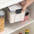 Baking Storage Set With Hinge Lids Measurement Markers Clear Baking Containers Airtight Flip Over Kitchen Storage Box For Pantry Kitchen Dry Food 1300ml medium 