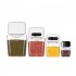 Baking Storage Set With Hinge Lids Measurement Markers Clear Baking Containers Airtight Flip Over Kitchen Storage Box For Pantry Kitchen Dry Food 1300ml medium 