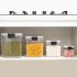 Baking Storage Set With Hinge Lids Measurement Markers Clear Baking Containers Airtight Flip Over Kitchen Storage Box For Pantry Kitchen Dry Food 1300ml medium 