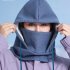 Balaclava Ski Mask Windproof Thermal Winter Oriel Velvet Scarf Mask For Cold Weather Cycling Women Men indigo