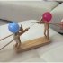Balloon Bamboo Man Battle Wooden Bots Battle Game Interactive Toys For 2 Players Handmade Wooden Fencing Puppets Gifts Party Supplies For Boys Girls Gifts Ballo