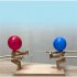 Balloon Bamboo Man Battle Wooden Bots Battle Game Interactive Toys For 2 Players Handmade Wooden Fencing Puppets Gifts Party Supplies For Boys Girls Gifts Ballo