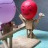 Balloon Bamboo Man Battle Wooden Bots Battle Game Interactive Toys For 2 Players Handmade Wooden Fencing Puppets Gifts Party Supplies For Boys Girls Gifts Ballo