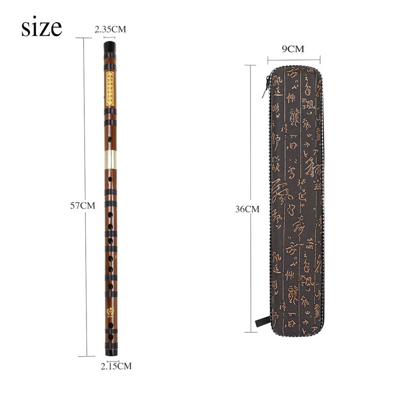 Bamboo Flute Dizi Traditional Handmade Chinese Musical Instrument Vintage Dizi With Membrane Cloth Box E key