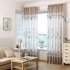Bamboo Printing Window Curtain Half Shading Tulle for Bedroom Living Room Balcony Decor As shown 1m wide   2m high