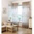 Bamboo Printing Window Curtain Half Shading Tulle for Bedroom Living Room Balcony Decor As shown 1 4m wide   2 4m high