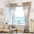 Bamboo Printing Window Curtain Half Shading Tulle for Bedroom Living Room Balcony Decor As shown 1m wide   2m high