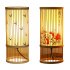 Bamboo Table Lamp Handmade Bamboo Woven Bedside Lamp With Bulb And Plug Retro Chinese Style Desktop Night Light For Living Room Bedroom Kids Room Dorm Office De