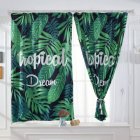 Banana Leaves Printed Window Curtain Bay Window Drape Bedroom Living Room Decoration Palm leaf digital print 1 3   1 8m high hook