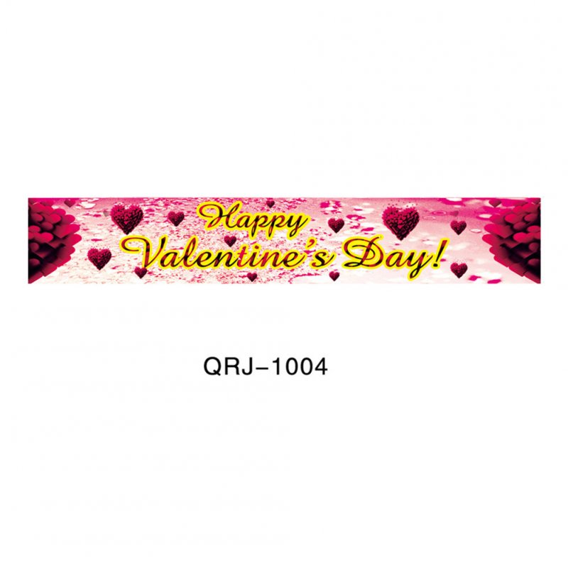 Banners Happy Valentine Day Decorations Flag Hanging Huge Sign For Store Garden Porch 50*300cm   qrj - 1004