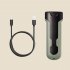 Bark Deterrent Device Rechargeable Smart Barking Stopper Anti Bark Training Device Ultrasonic Automatic Army Green