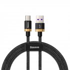 Original BASEUS Purple Gold Red HW Flash Charge Cable USB for Type-C 40W 1m  Black gold_Black gold