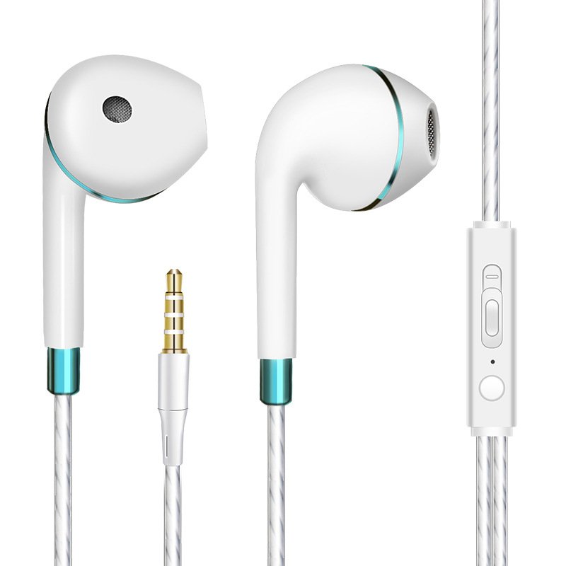Bass Earphone with Microphone Wired for iphone Andriod Phone blue
