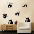 Bat Witch Cat Wall Sticker Decal for Home Halloween Party Decoration  AFH2105 39X56cm