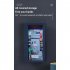Bathroom Phone Holder Box Bathingroom Waterproof Wall Mounted Touch Screen Seamless Mobile Phone Holder White