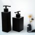 Bathroom Refillable Soap Dispenser 304 Stainless Steel Shower Gel Shampoo Lotion Hand Washing Detergent Bottle square Matte black 358ml H