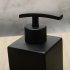 Bathroom Refillable Soap Dispenser 304 Stainless Steel Shower Gel Shampoo Lotion Hand Washing Detergent Bottle square Matte black 358ml H