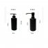 Bathroom Refillable Soap Dispenser 304 Stainless Steel Shower Gel Shampoo Lotion Hand Washing Detergent Bottle square Matte black 358ml H