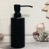 Bathroom Refillable Soap Dispenser 304 Stainless Steel Shower Gel Shampoo Lotion Hand Washing Detergent Bottle square Matte black 358ml H