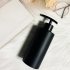 Bathroom Refillable Soap Dispenser 304 Stainless Steel Shower Gel Shampoo Lotion Hand Washing Detergent Bottle square Matte black 358ml H