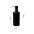 Bathroom Refillable Soap Dispenser 304 Stainless Steel Shower Gel Shampoo Lotion Hand Washing Detergent Bottle square Matte black 358ml H