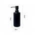 Bathroom Refillable Soap Dispenser 304 Stainless Steel Shower Gel Shampoo Lotion Hand Washing Detergent Bottle square Matte black 325ml H