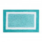 Bathroom Rugs Soft Super Absorbent Anti-slip Microfiber Bath Mat Modern Simple Carpet For Tub Shower Lake Blue 45 x 65CM
