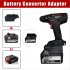 Battery Adapter Compatible for Hitachi 18v Flat Push Lithium Battery Converter Black
