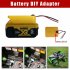 Battery Adapter Compatible for Dewalt DCB Series 14 4v 18v 20v Li ion Battery Yellow