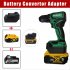 Battery Adapter for Dewalt 20v Dcb Series Lithium Battery Converted to Hitachi 18v Flat Push Lithium Battery Black