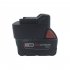 Battery Adapter for Milwaukee 18v M18 Lithium Battery Converted to Hitachi 18v Flat Push Lithium Battery Black
