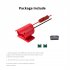 Battery Adapter with Fixing Hole for Milwaukee 12v M12 Dock Power Connector with Fuse Terminal Red