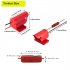 Battery Adapter with Fixing Hole for Milwaukee 12v M12 Dock Power Connector with Fuse Terminal Red