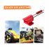 Battery Adapter with Fixing Hole for Milwaukee 12v M12 Dock Power Connector with Fuse Terminal Red