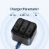 Battery Charging Hub Charging 3 Batteries Action Camera Accessories With Charging Indicator Light Charging Station Compatible For DJI OSMO Action 4 3 Cameras bl