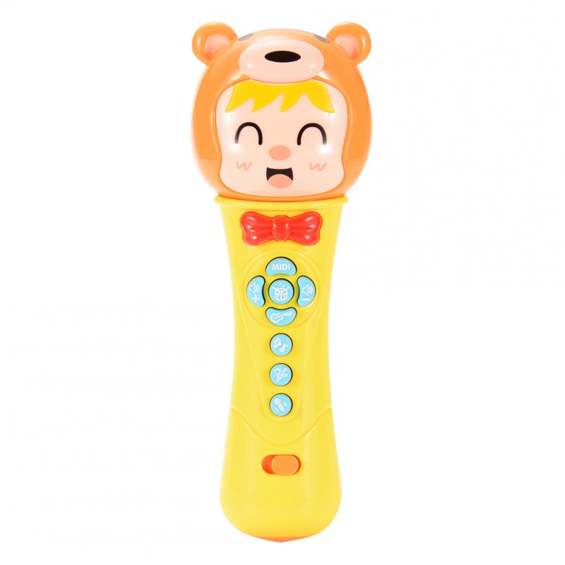 [US Direct] Battery Operated Baby Dynamic Microphone Toy Musical Toys with Light (Color May Vary)