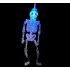 Battery Powered 10 LED Skeleton Halloween Linkable 4 Feet Christmas String  Lights Blue