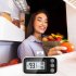 Battery Powered Electronic Digital Refrigerator  Thermometer Max min Function 3 Mounting Options For Kitchen Home Restaurants Black