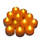 Battery Powered Flameless LED Tealight Votive Candles Light  Yellow 12Pcs 