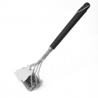 Bbq Grill Cleaning Brush Bristle Free Scraper Barbecue <span style='color:#F7840C'>Cleaner</span> For Gas Charcoal Porcelain Grills Three-head spring brush with scraper S02