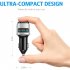 Bc41 Car Bluetooth compatible Fm Transmitter Colorful Atmosphere Light Card Mp3 Player Charger Cigarette Lighter silver