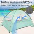 Beach Tent  210T Sun Protection Beach Shade Tent  8 0mm Fiberglass Frame Sun Shelter Canopy  Easy Setup Cabana Beach Tent With Carrying Bag green 260 165 150CM